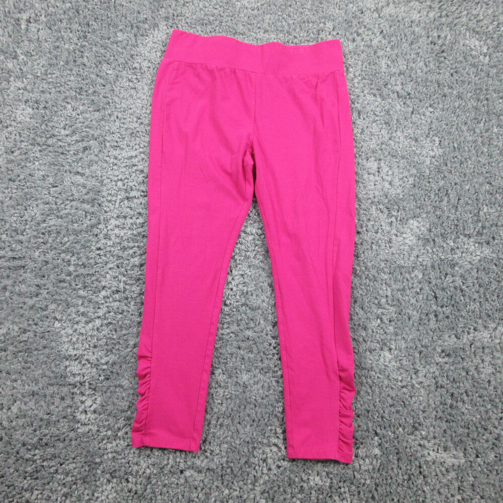 Logo Layers Pants Womens Medium Petite Pink Leggings Tapered 32x24*